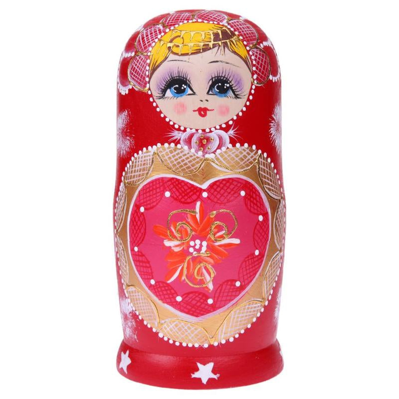 Wooden Christmas Matryoshka Nesting Dolls 10 Pieces