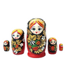 Painted Wooden Matryoshka Dolls 5 Pieces