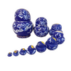 Blue Small Matryoshka Nesting Dolls 10 Pieces