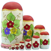 Floral Patterned Matryoshka Nesting Dolls 10 Pieces