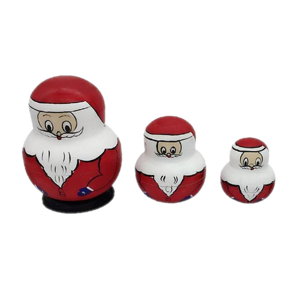 Nifty Santa Claus Matryoshka Nesting Dolls 10 Pieces