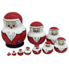 Nifty Santa Claus Matryoshka Nesting Dolls 10 Pieces