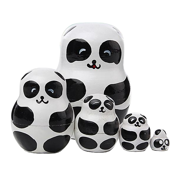 Black and white nesting dolls shop