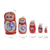 Small Red Matryoshka Nesting Dolls 5 Pieces