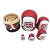 Adorable Santa Claus Matryoshka Nesting Dolls 5 Pieces