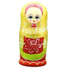 Handmade Wooden Yellow Matryoshka Nesting Dolls 10 Pieces