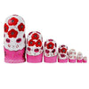 Pink Wooden Matryoshka Nesting Dolls 7 Pieces