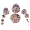 Patterned Matryoshka Nesting Dolls 10 Pieces