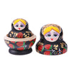 Black and Yellow Matryoshka Nesting Dolls 10 Pieces