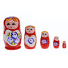 Small Red Matryoshka Nesting Dolls 5 Pieces
