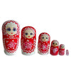 Multi Colored Matryoshka Nesting Dolls 6 Pieces