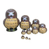Brown Owl Matryoshka Nesting Dolls 10 Pieces