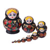 Black and Yellow Matryoshka Nesting Dolls 10 Pieces