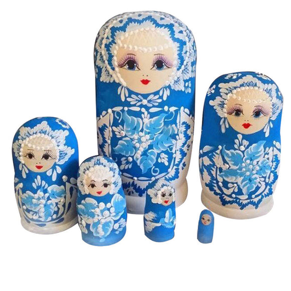 Multi Colored Russian Matryoshka Nesting Dolls 6 Pieces