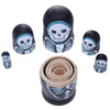 Spooky Skeleton Matryoshka Nesting Dolls 5 Pieces
