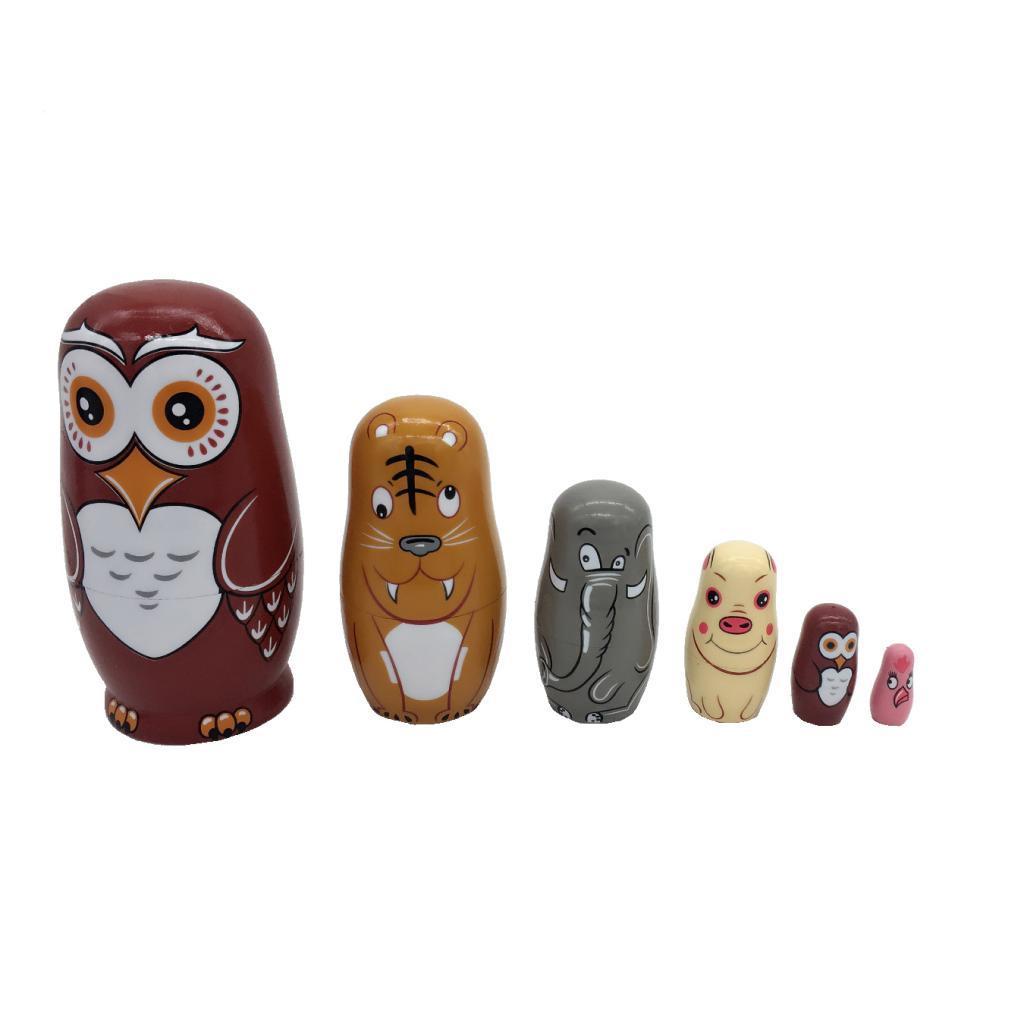 Owls Matryoshka Nesting Dolls 6 Pieces