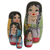 Long-haired Women Matryoshka Nesting Dolls 5 Pieces