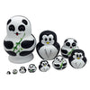 Pandas and Penguins Matryoshka Nesting Dolls 10 Pieces